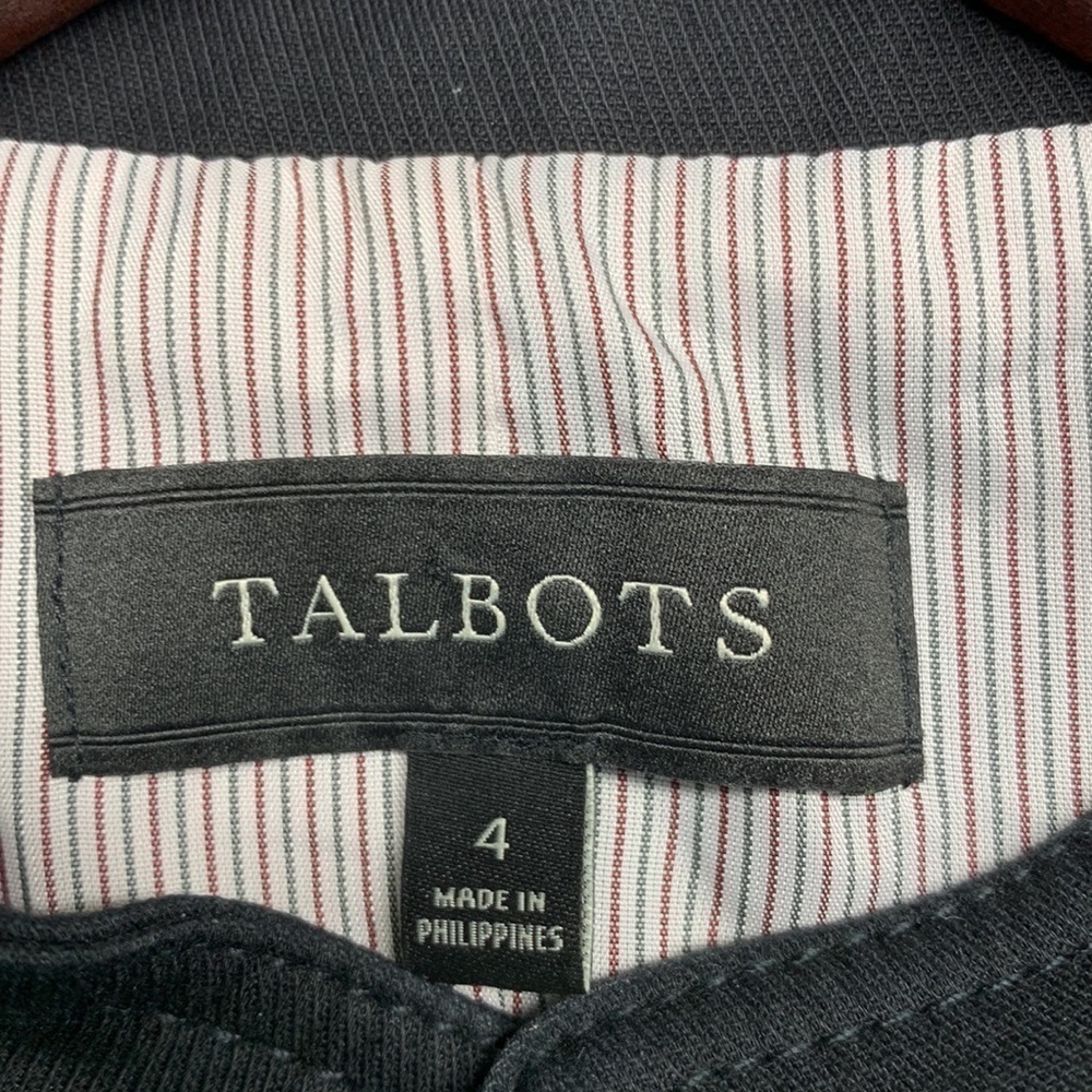 Talbots Black Button-Up Military Style Jacket - Picture 7 of 14